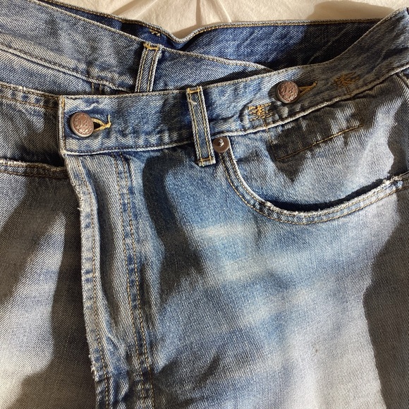 R13 Cross Over Denim Blue Women's Shorts SZ 27 - Picture 6 of 9